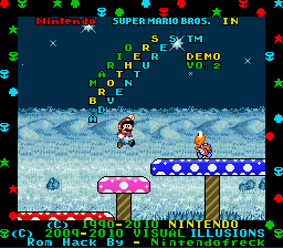 Mario Brothers Adventures (demo 2) Title Screen